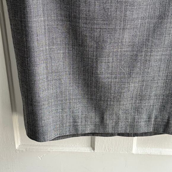 Banana Republic Wool Plaid Pencil Skirt Gray - Picture 4 of 7